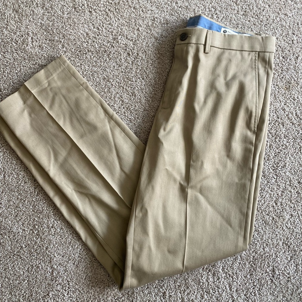 Hagar | Straight Fit Premium No Iron Khaki | 34x32